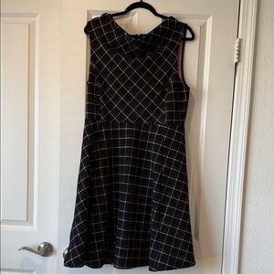Banana Republic Black and White Plaid Mini Dress